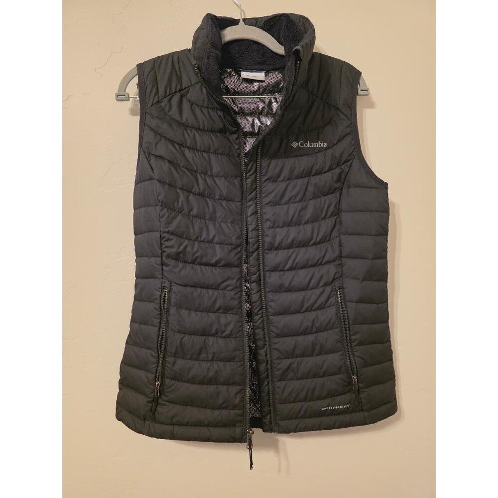 Columbia Omni-Heat Puffer Vest Black Lightweight Insulated Outdoor Jacket Small